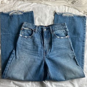 Abercrombie & Fitch Light Blue Wide Leg Jeans